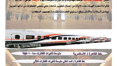 Photo of السكة الحديد تهيب موقف التهديدات والتأخيرات المتوقعة اليوم