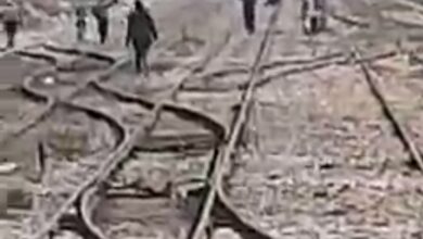 Photo of سائق قطار ينقذ سيدة ألقت نفسها أمام شريط السكة الحديد بأبوتشت