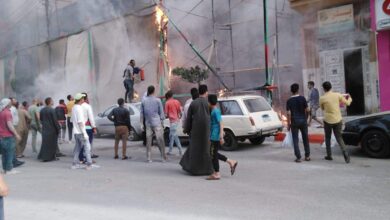 Photo of عاجل |بالصور ..اشتعال النيران أمام واجهة قاعة أفراح في مدينة قنا