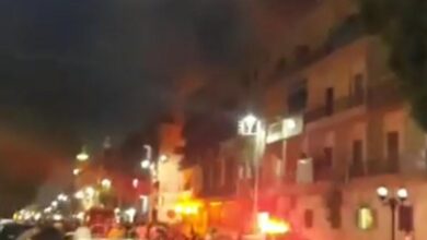 Photo of بالصورll إندلاع حريق ضخم بالممشى التجاري بمدينة قنا