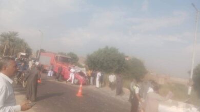 Photo of ننشر أسماء مصابي حادث تصادم سيارة ميكروباص وربع نقل على طريق قوص _ الأقصر