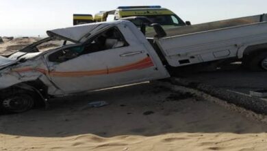 Photo of إصابة 4 أشخاص في انقلاب سيارة ربع نقل بقنا
