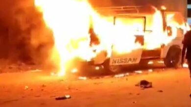 Photo of اندلاع النيران في سيارة سرفيس بمنطقة المساكن بقنا