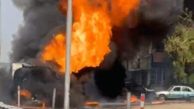Photo of حريق هائل بمحطة بنزين بمدينة قنا